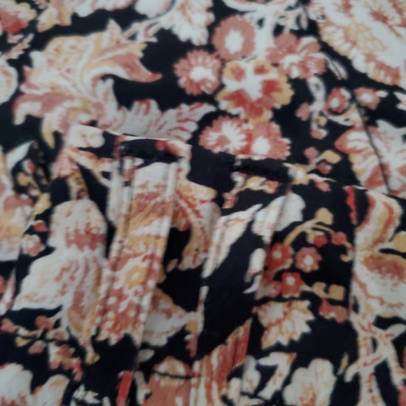 Anthropologie Tan Floral Black Jogger Ankle Pants Women's Size 14 XLarge - Picture 6 of 12